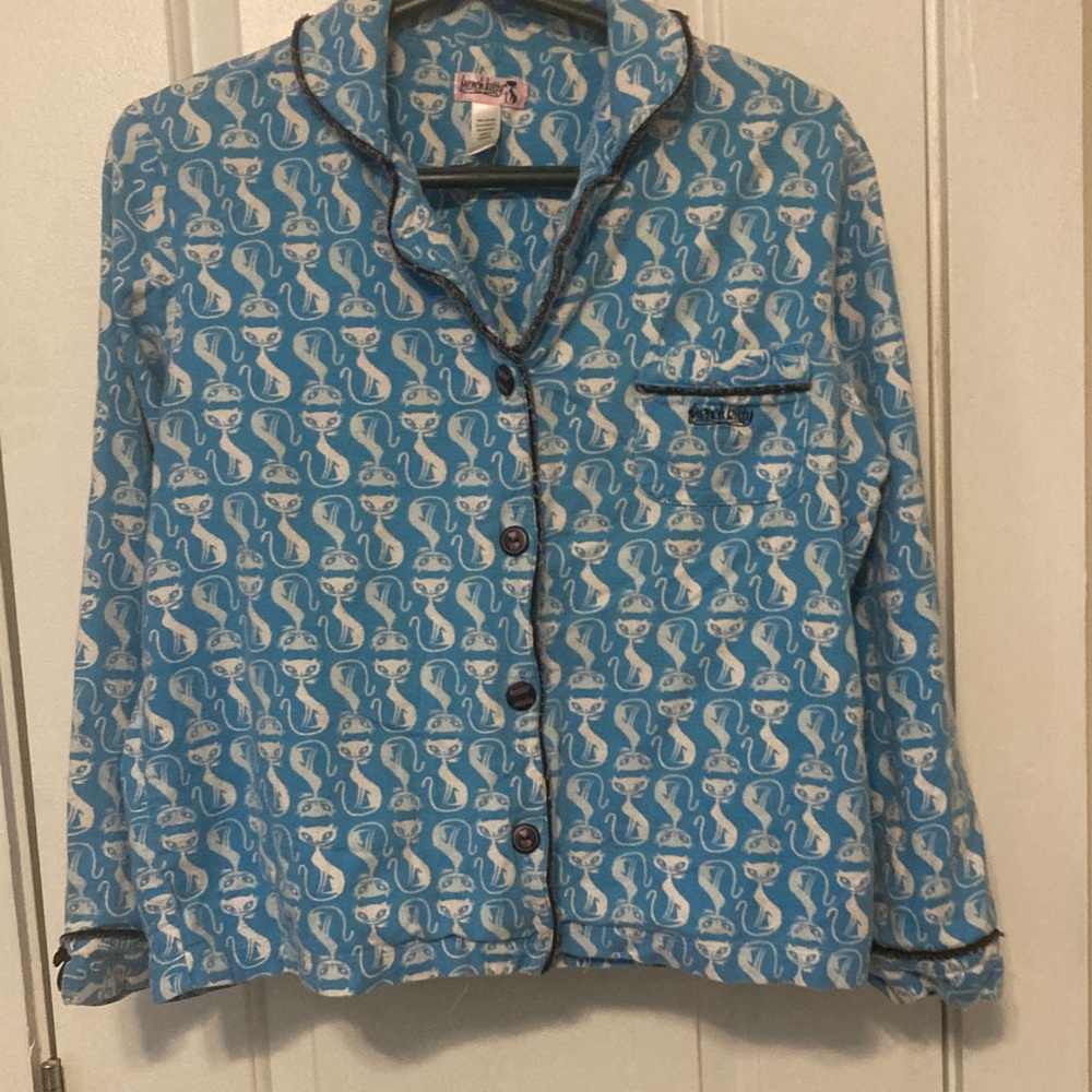 Charming Blue Cat print Women's Pajamas